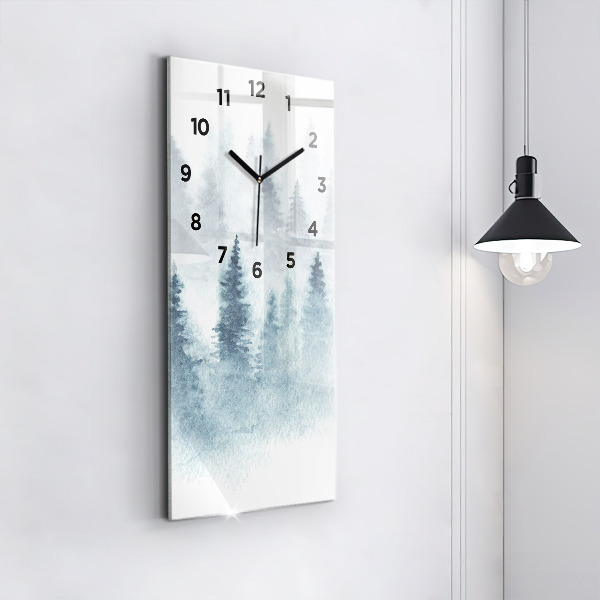 Horloge murale verticale 'Forêt d''hiver'