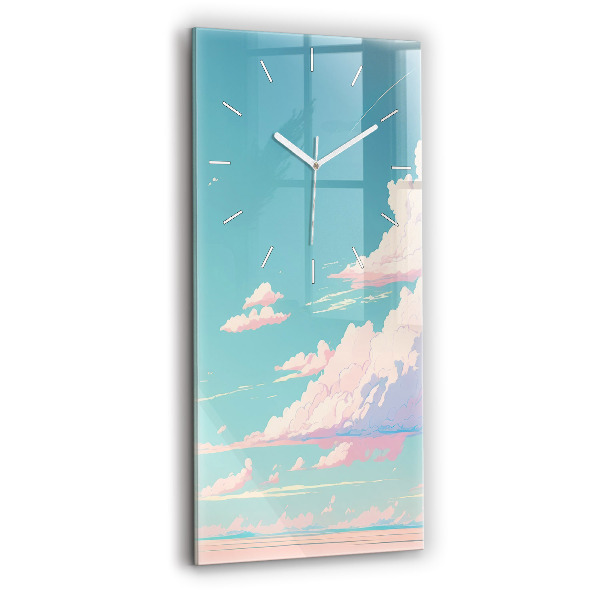 Horloge murale verticale Couleur pastel du ciel
