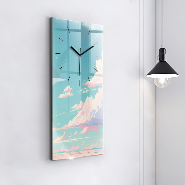 Horloge murale verticale Couleur pastel du ciel