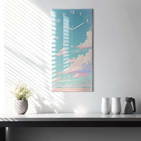 Horloge murale verticale Couleur pastel du ciel