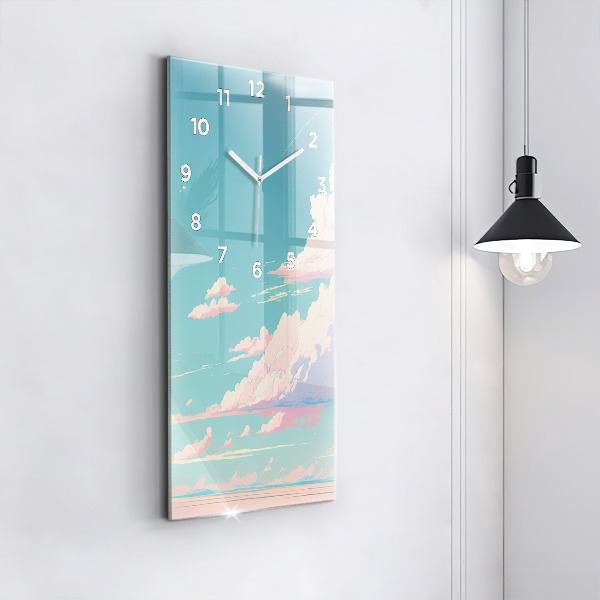 Horloge murale verticale Couleur pastel du ciel