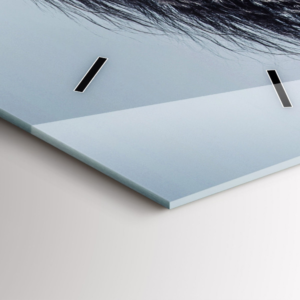 Horloge rectangulaire verticale Cheval blanc au galop