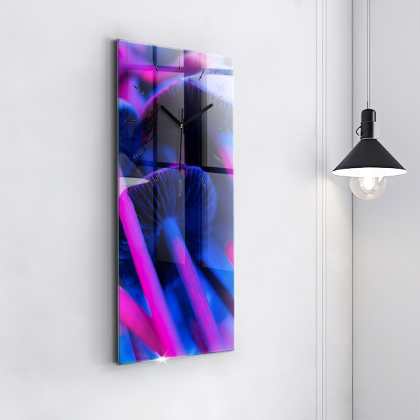 Horloge murale verticale Champignons magiques colorés