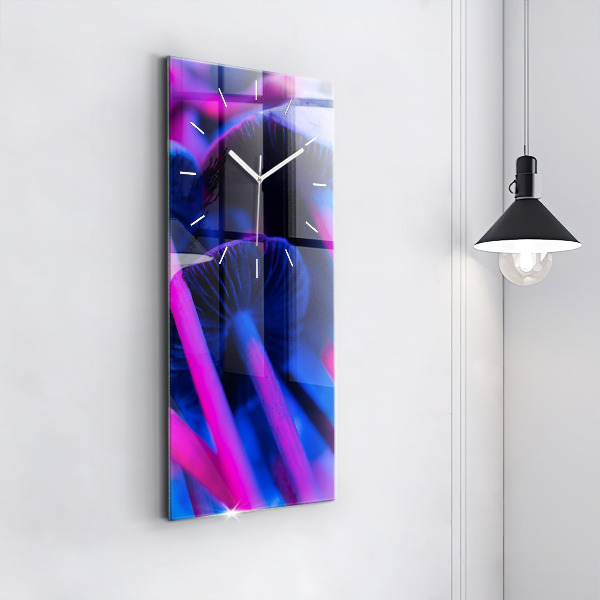 Horloge murale verticale Champignons magiques colorés