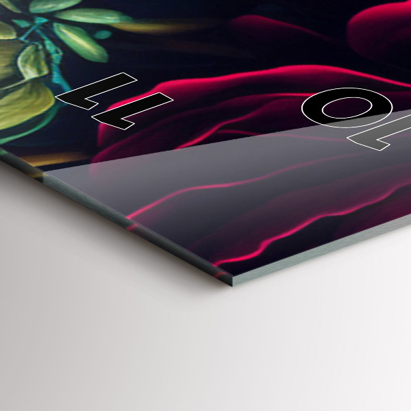 Horloge murale verticale Bouquet de fleurs vintage