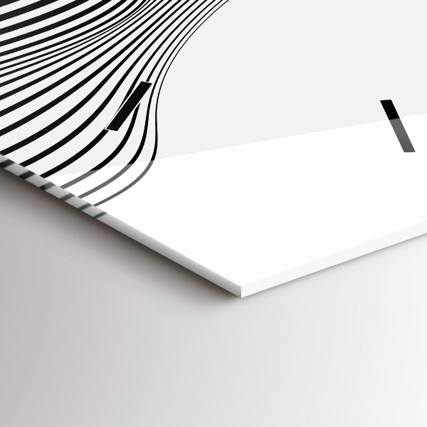 Horloge murale verticale Art en noir et blanc