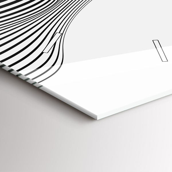 Horloge murale verticale Art en noir et blanc