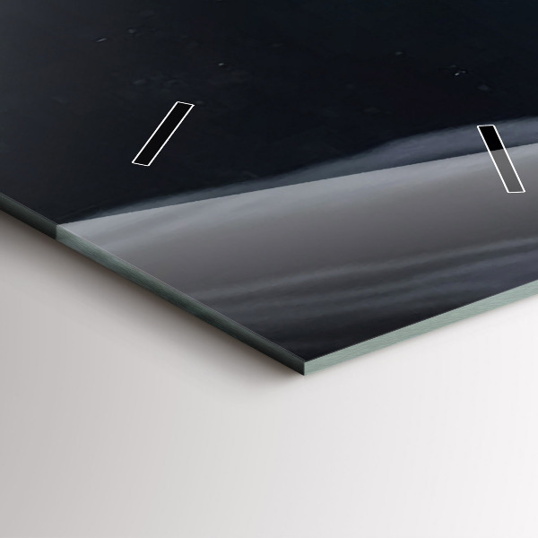 Horloge murale verticale 'L''homme devant la lune'