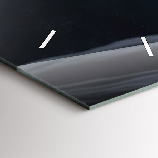 Horloge murale verticale 'L''homme devant la lune'