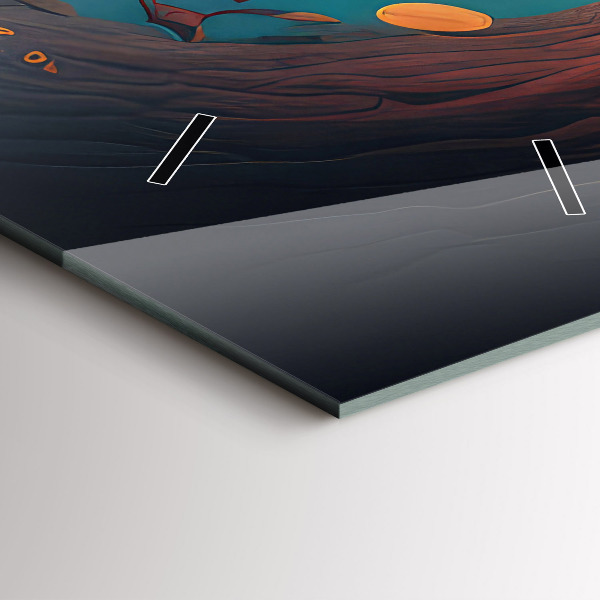 Horloge murale verticale Forêt et champignons magiques