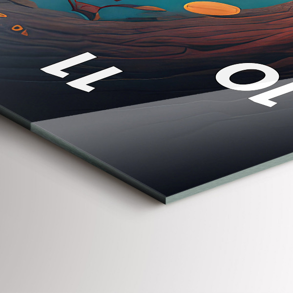 Horloge murale verticale Forêt et champignons magiques