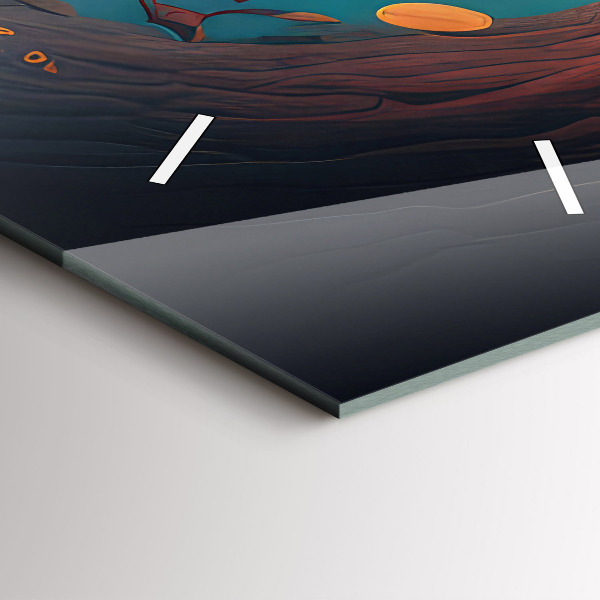 Horloge murale verticale Forêt et champignons magiques