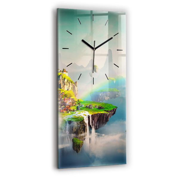 Horloge rectangulaire verticale fantaisie chinoise