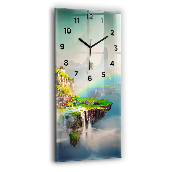 Horloge rectangulaire verticale fantaisie chinoise