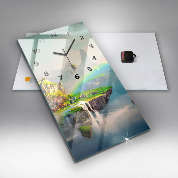 Horloge rectangulaire verticale fantaisie chinoise