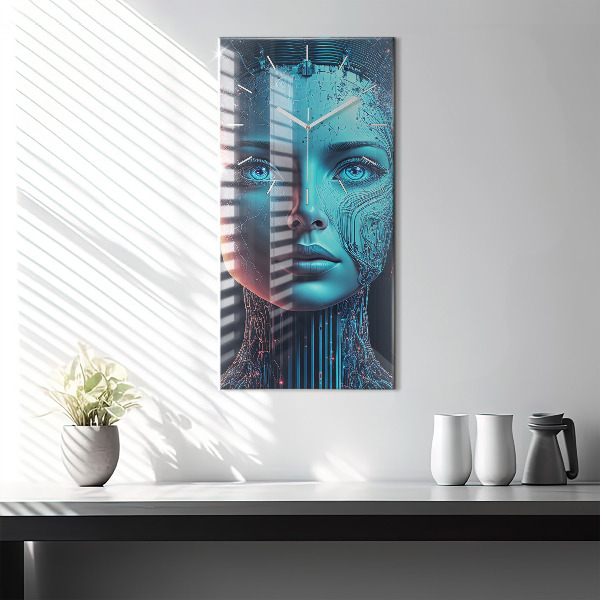 Horloge murale verticale Intelligence artificielle