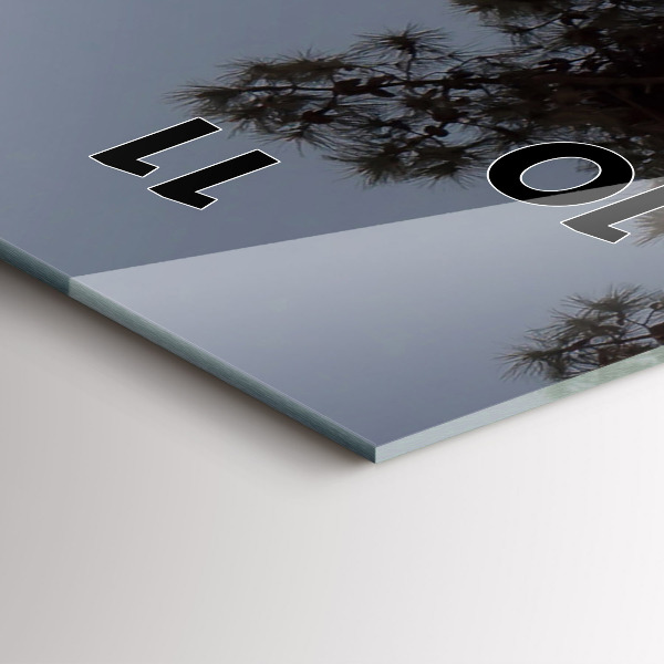 Horloge murale verticale Croissant et arbres