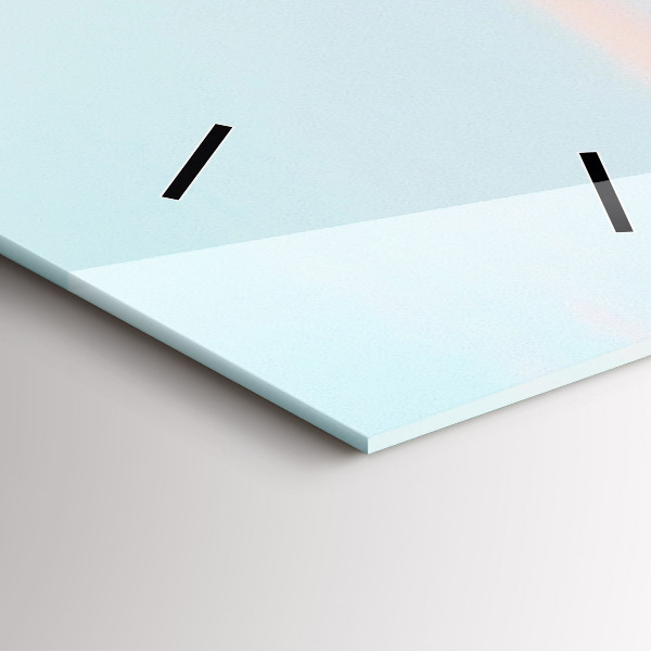 Horloge murale verticale Chaîne de montagnes en hiver