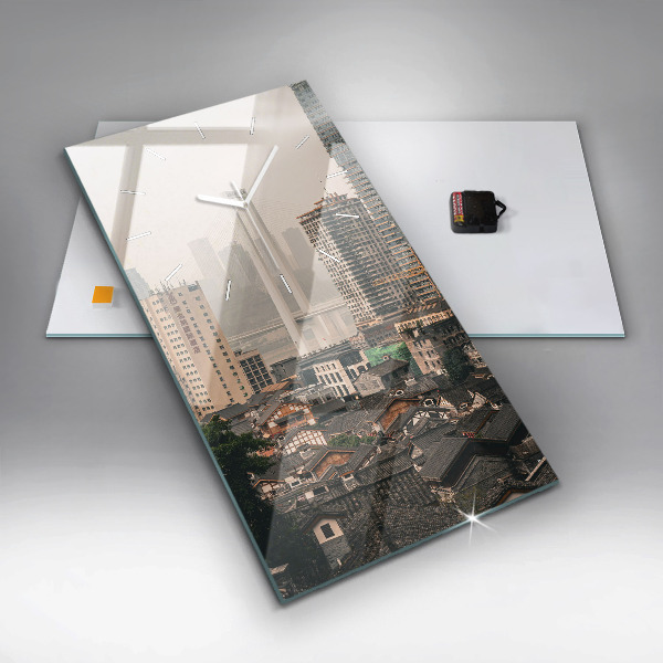 Horloge murale verticale Vieille ville de Chongqing