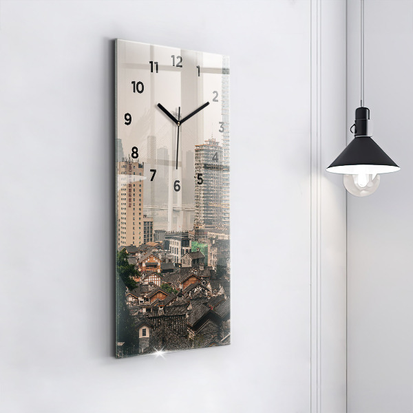 Horloge murale verticale Vieille ville de Chongqing