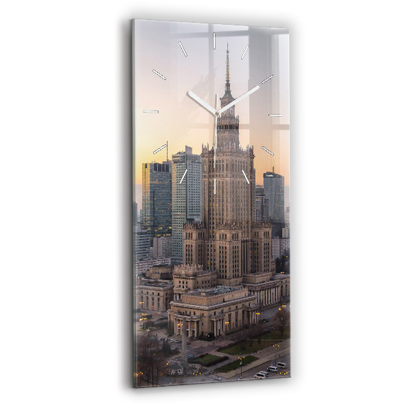 Horloge murale verticale Panorama de Varsovie