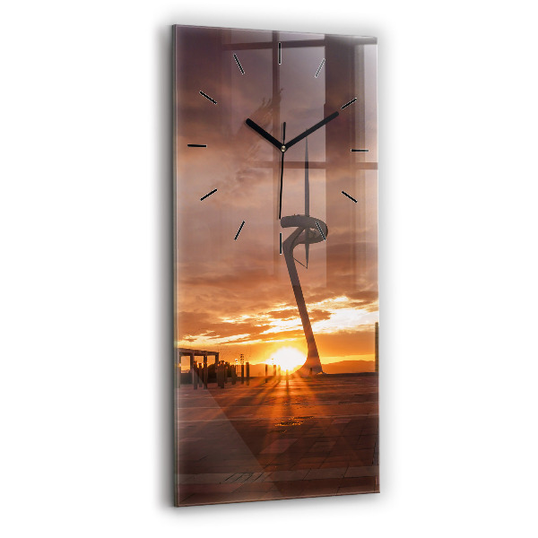 Horloge murale verticale Parc olympique de Barcelone