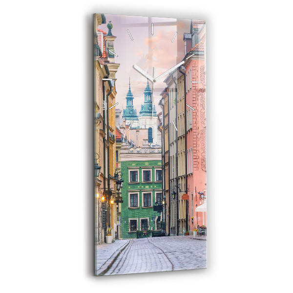 Horloge murale verticale Vieille ville de Varsovie