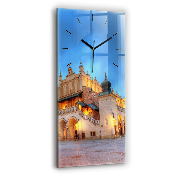 Horloge rectangulaire verticale Place du marché principal de Cracovie
