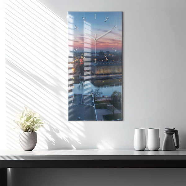 Horloge rectangulaire verticale 'Wroclaw vu d''un drone'