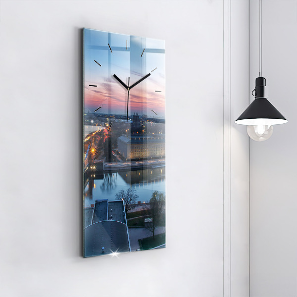 Horloge rectangulaire verticale 'Wroclaw vu d''un drone'