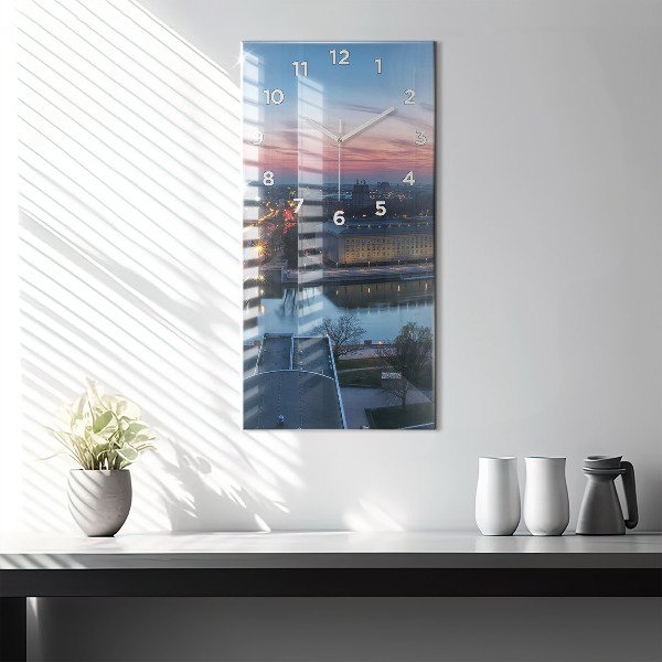 Horloge rectangulaire verticale 'Wroclaw vu d''un drone'