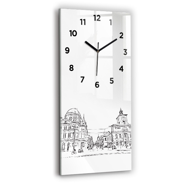 Horloge murale verticale Illustration de la ville de Poznań