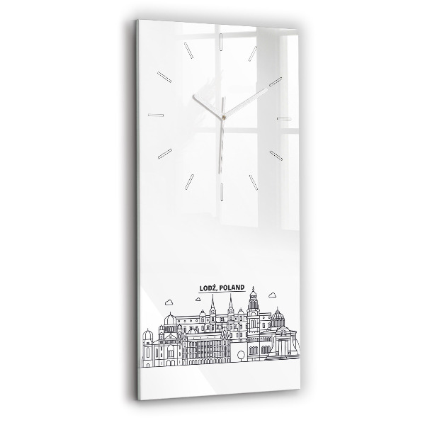 Horloge rectangulaire verticale Panorama architectural de Lodz