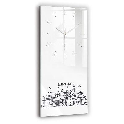 Horloge rectangulaire verticale Panorama architectural de Lodz