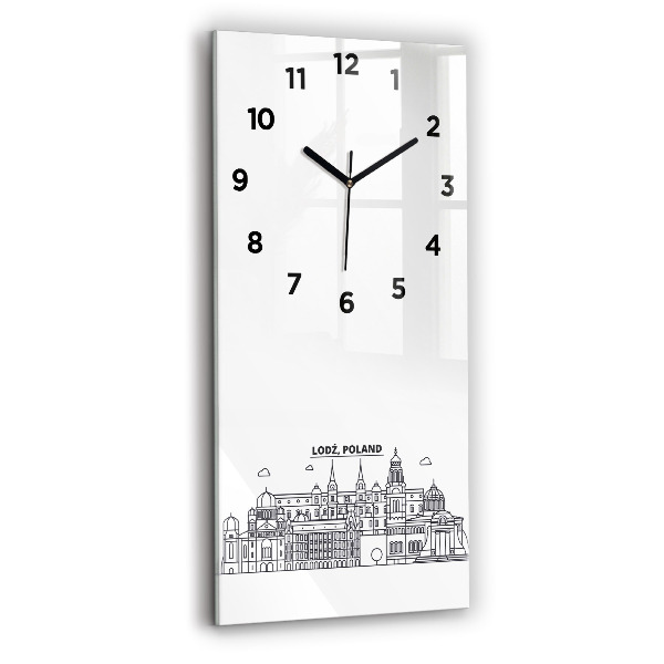 Horloge rectangulaire verticale Panorama architectural de Lodz
