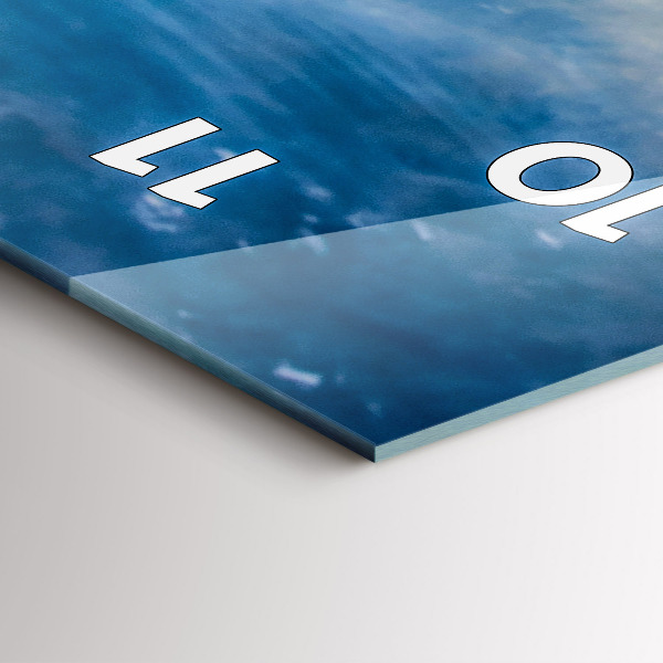 Horloge murale verticale Lever de soleil sur la mer Baltique