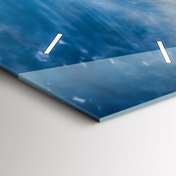 Horloge murale verticale Lever de soleil sur la mer Baltique