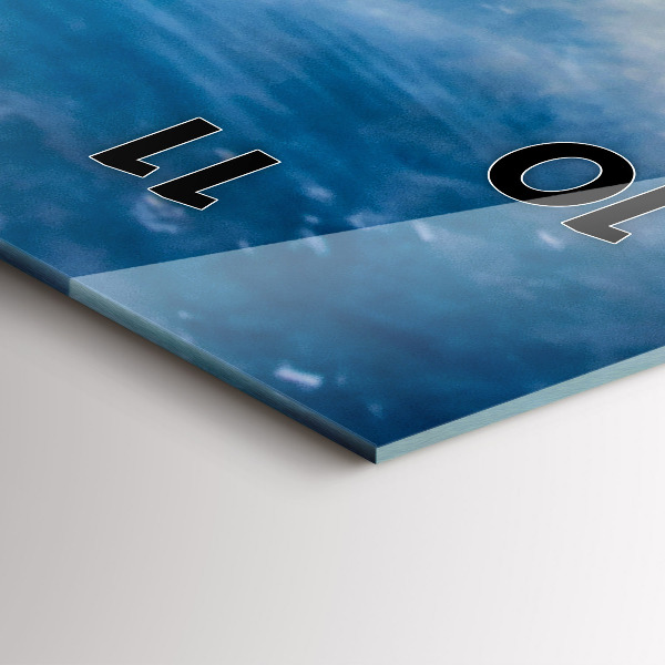 Horloge murale verticale Lever de soleil sur la mer Baltique