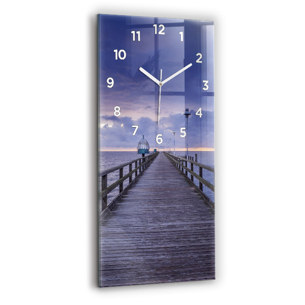Horloge murale verticale Jetée sur la mer Baltique