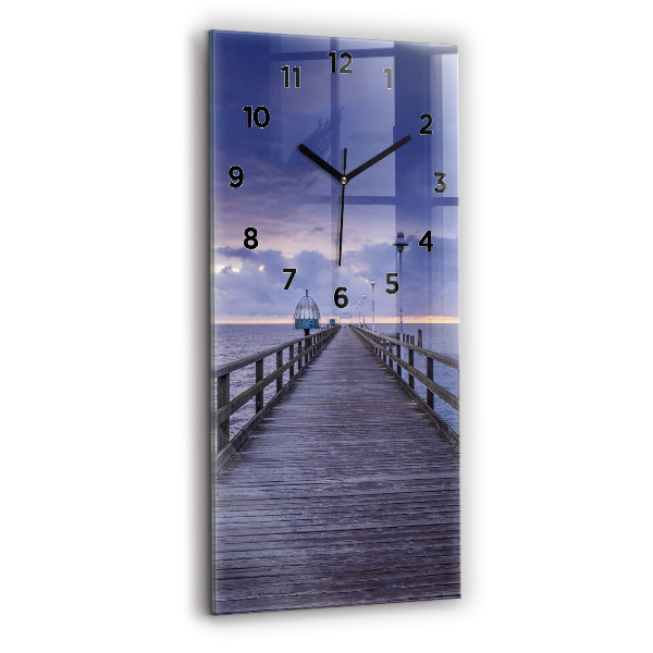Horloge murale verticale Jetée sur la mer Baltique