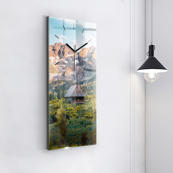Horloge murale verticale Chalet dans les Tatras