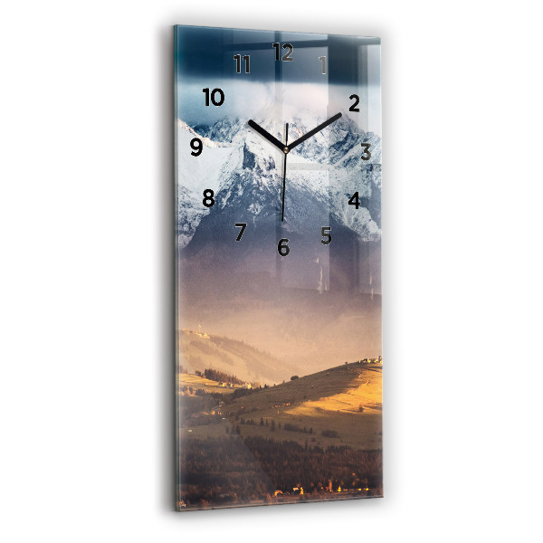 Horloge murale verticale Paysage hivernal des Tatras