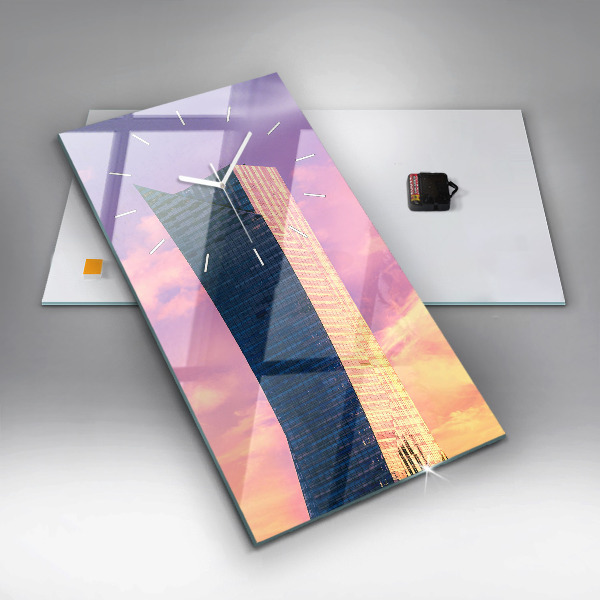 Horloge murale verticale Gratte-ciel à Varsovie