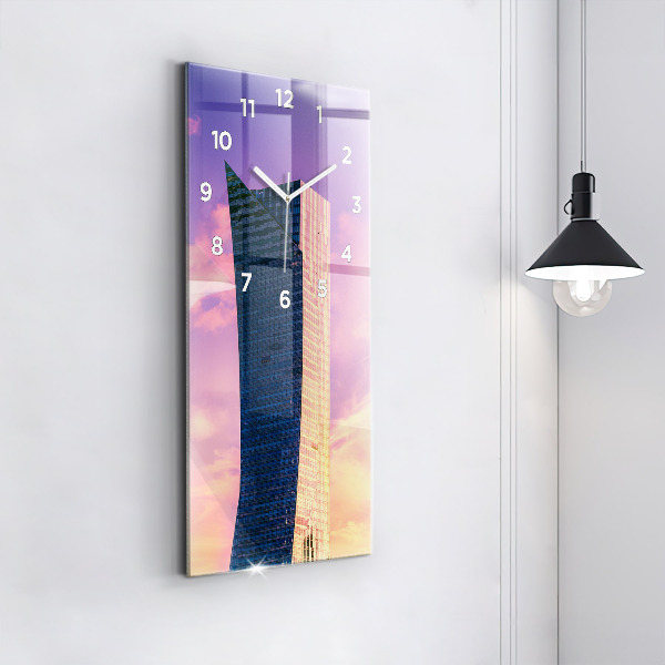 Horloge murale verticale Gratte-ciel à Varsovie