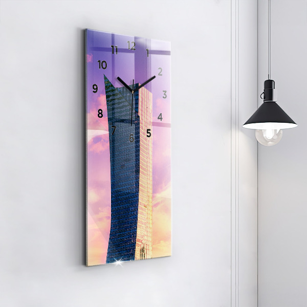 Horloge murale verticale Gratte-ciel à Varsovie