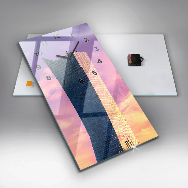 Horloge murale verticale Gratte-ciel à Varsovie