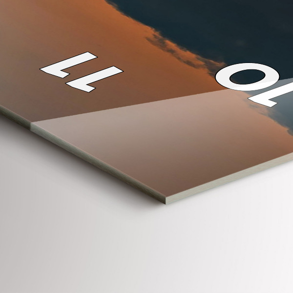 Horloge murale verticale Tournesols dans le pré