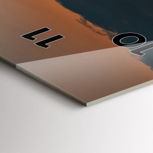 Horloge murale verticale Tournesols dans le pré