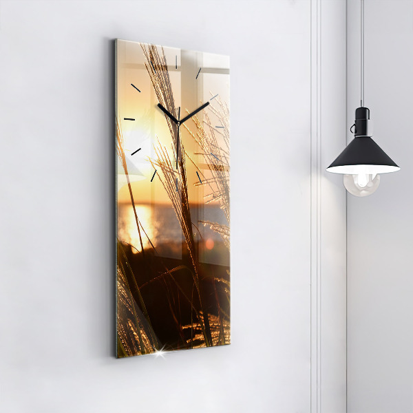 Horloge murale verticale 'Blé au soleil d''or'