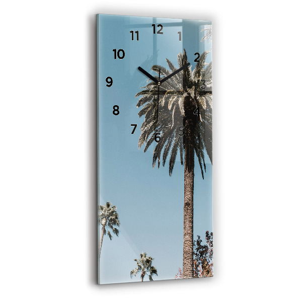 Horloge murale verticale Palmiers à Los Angeles